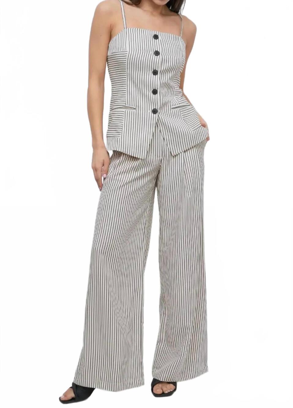NEW GREYLIN stefani pull up trouser in beige/black
